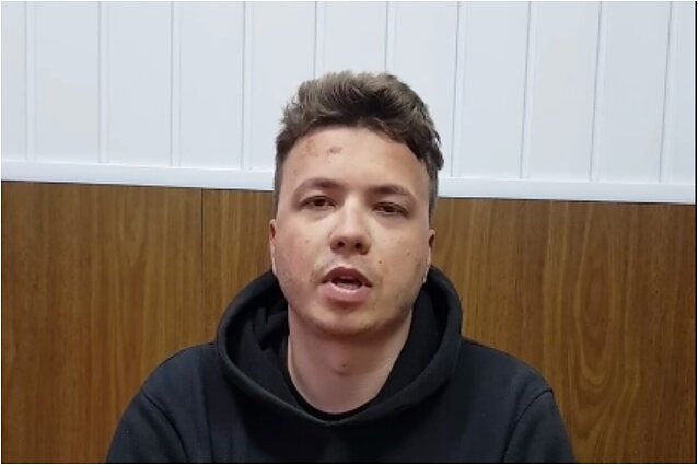 Panorama. Paviešintas antrasis sulaikyto žurnalisto Ramano Pratasevičiaus vaizdo įrašas