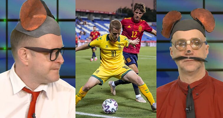 Peliukai apie Lietuvos futbolininkų sutriuškinimą: kaltos juodosios ispanų televizijos technologijos?