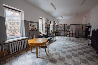 Artist Jolita Vaitkutė in her Lukiškės prison studio
