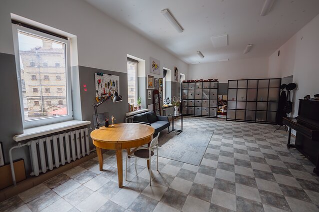 Artist Jolita Vaitkutė in her Lukiškės prison studio