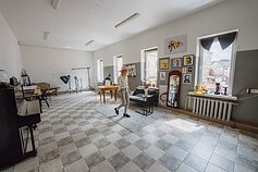 Artist Jolita Vaitkutė in her Lukiškės prison studio