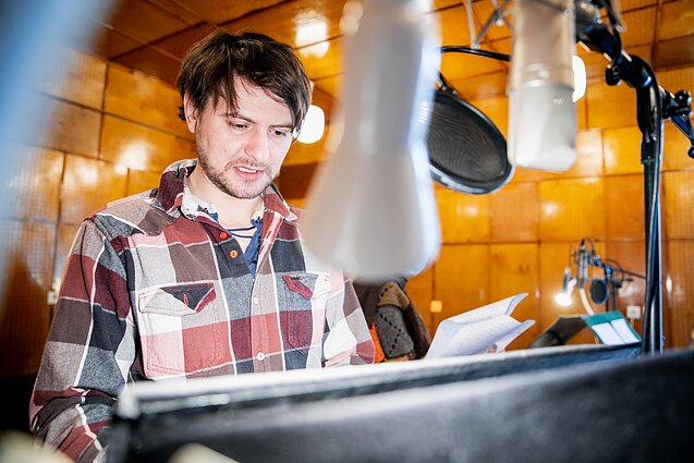 Ainis Storpirštis LRT KLASIKOS Radijo teatro premjeroje – Alvydo Šlepiko pjesėje „Piemuo“