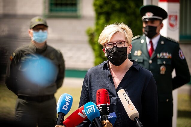 Šimonytė apie situaciją pasienyje: problemas reikia spręsti dabar, o ne gaišti laiką tvoros statyboms