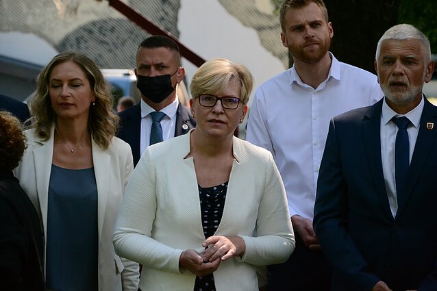 Lithuanian PM Ingrida Šimonytė takes part in the inaugural of the Memory Road 1941–2021 project.