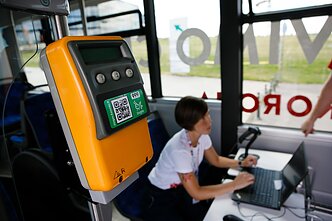 Mobile vaccination centre in Kaunas
