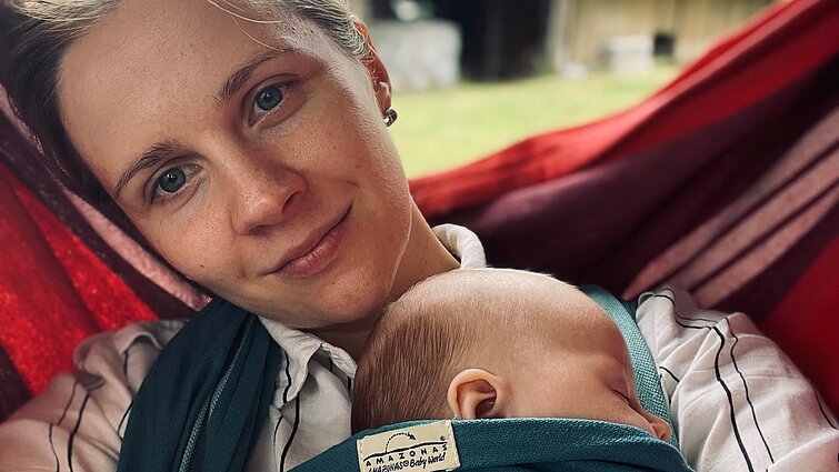 Ieva Narkutė su dukra Elena