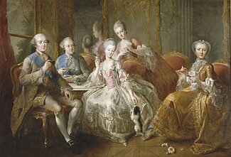 The family of the Duke of Penthièvre, La Tasse de chocolat.