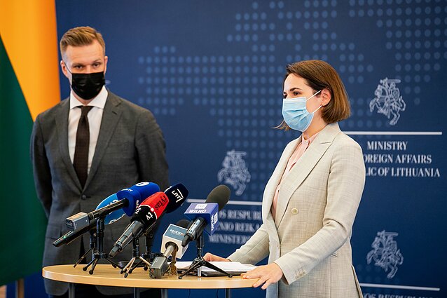 Sviatlana Cichanouskaja ir Gabrielius Landsbergis