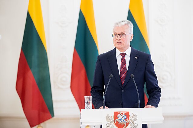EVT pirmininkas Charles`is Michelis susitinka su Lietuvos prezidentu Gitanu Nausėda Vilniuje