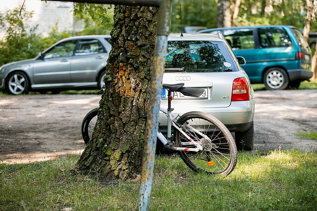 Automobiliai kiemuose