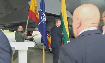 Spain scrambles military jets in Lithuania, interrupting live conference at airbase Spain scrambles military jets in Lithuania, interrupting live conference at airbase