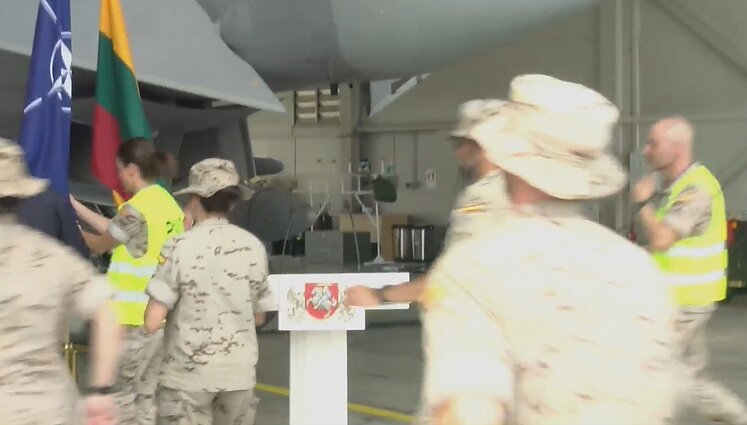 Spain scrambles military jets in Lithuania, interrupting live conference at airbase Spain scrambles military jets in Lithuania, interrupting live conference at airbase