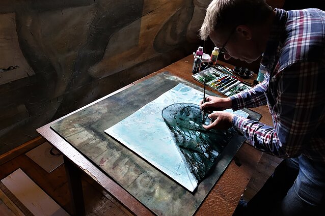 Užventis, šiaulietis tapytojas Voldemaras Barakauskas