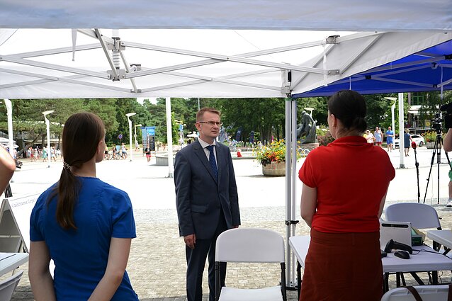 Sveikatos apsaugos ministras A. Dulkys lankosi Palangoje