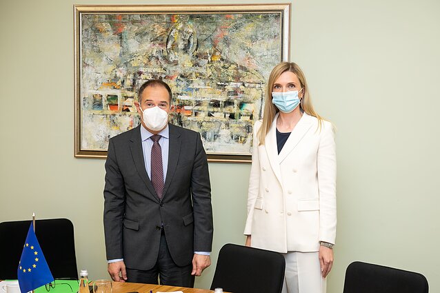 Fromtex chief Fabrice Leggeri and Lithuanian Interior Minister Agnė Bilotaitė Fromtex chief Fabrice Leggeri and Lithuanian Interior Minister Agnė Bilotaitė