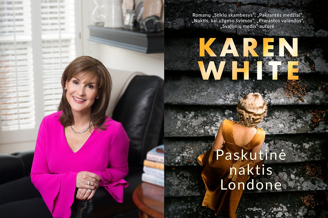 Karen White ir knygos viršelis Karen White ir knygos viršelis