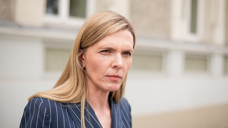 Migrantų keldinimas į Dieveniškes, anot Bilotaitės, kol kas nebus vykdomas, bet vieta laikoma rezerve