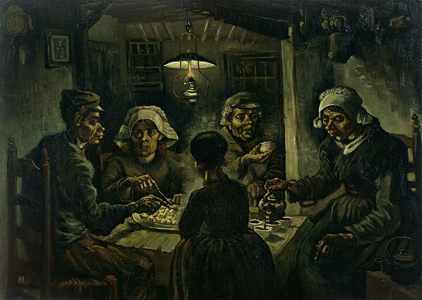 Vincento van Gogho kūrinys „Bulvių valgytojai“, 1885