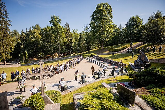 Iškilminga ceremonija Medininkų posto memoriale, skirta Medininkų žudynių 30-osioms metinėms