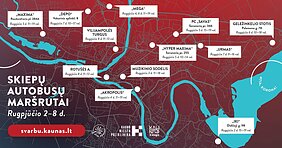 Vakcinų autobuso stotelės Kaune rugpjūčio 2–8 d. Vakcinų autobuso stotelės Kaune rugpjūčio 2–8 d.