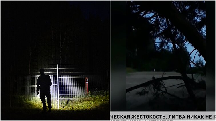 LRT FAKTAI. Baltarusijos televizijoje vaizdo įrašu meluojama, neva Lietuvos pasienyje migrantai apšaudomi