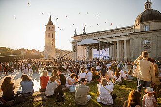 Concert on Cathedral Square in Vilnius (associative image)
