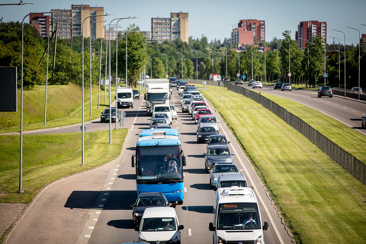 Traffic jam in Vilnius Traffic jam in Vilnius