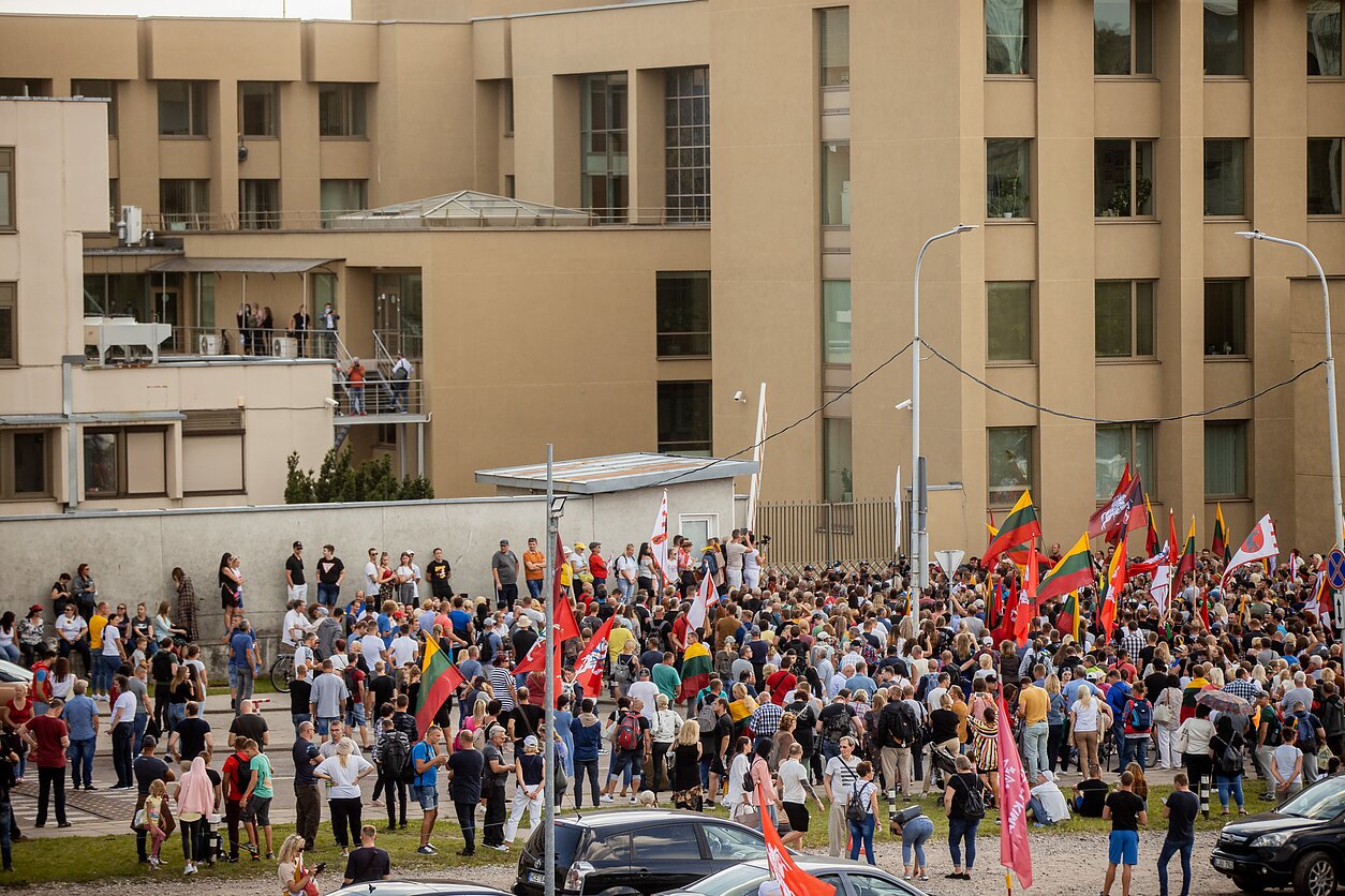 Rally outside the parliament building