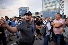 Riot outside of the parliament on August !0.