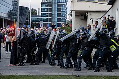 Riot outside of the parliament on August !0.