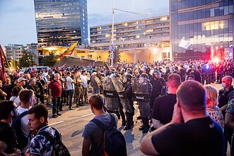 Riot outside of the parliament on August !0.