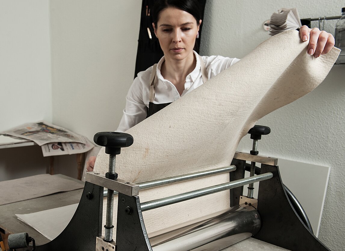 Milena Liutkutė-Grigaitienė, darbo procesas Milena Liutkutė-Grigaitienė, darbo procesas