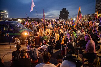 The 2021 riot outside the parliament.
