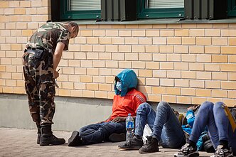 Migrant camp in Druskininkai