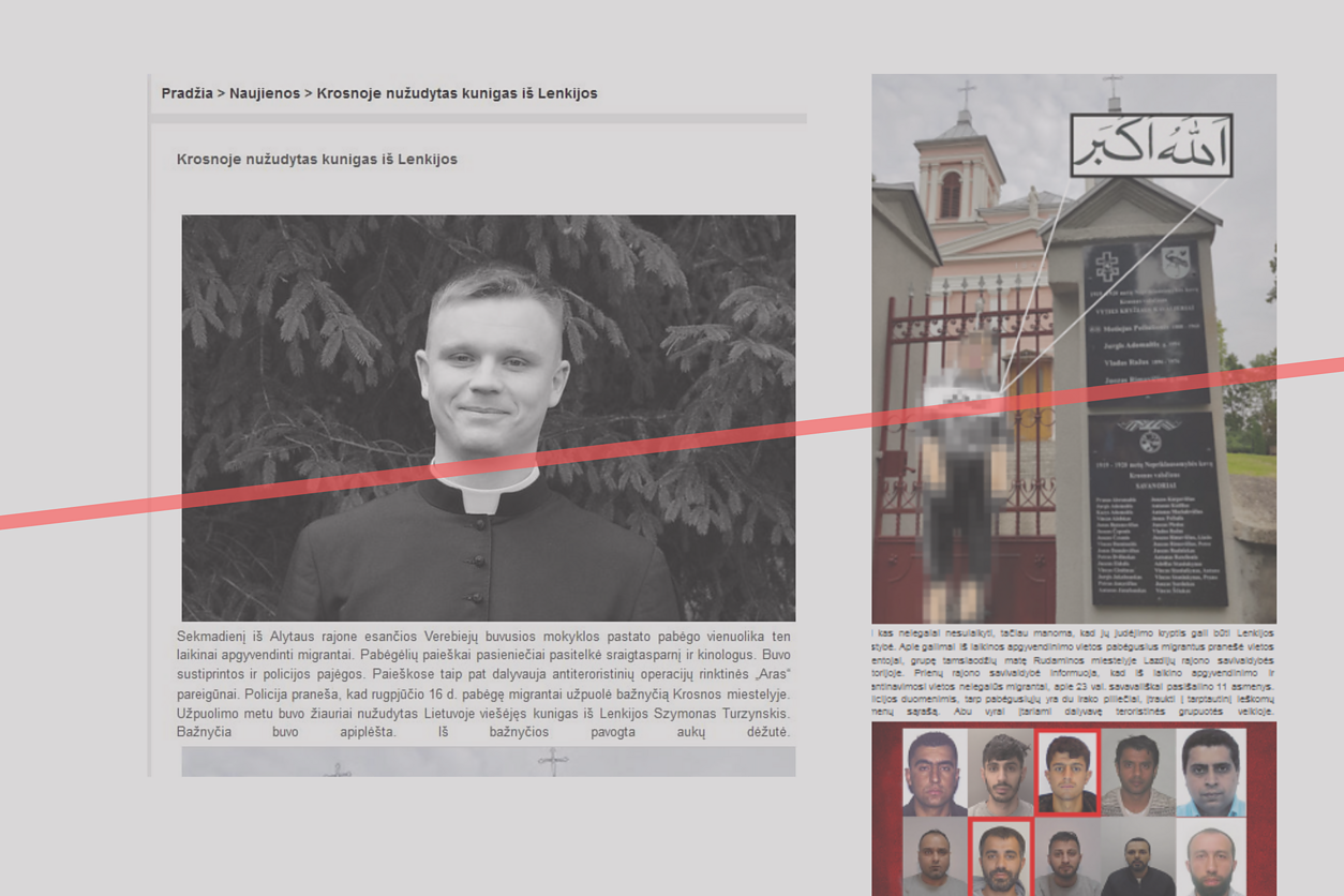Įsilaužus į puslapį paskelbta melagiena