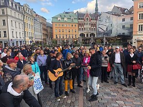 Demonstracija prieš COVID-19 suvaržymus Latvijoje, Rygoje