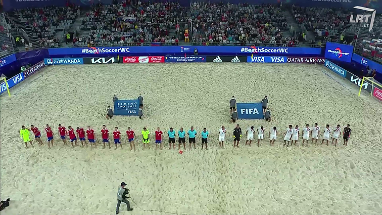 FIFA pasaulio paplūdimio futbolo čempionatas. A grupė. RFF (Rusijos futbolo federacijos) komanda-Paragvajus