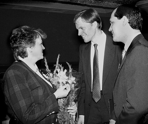 V. Nakas su K. Prunskiene jos apsilankymo Wašingtone 1990 metų gegužės mėnesį