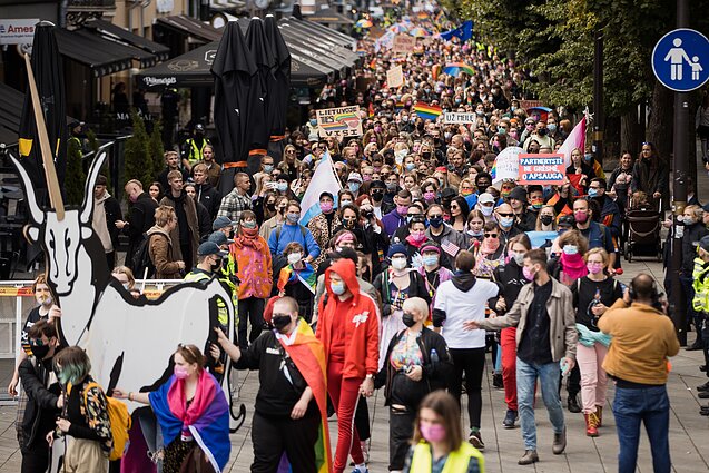 В Каунасе впервые состоялся марш LGBTQ+