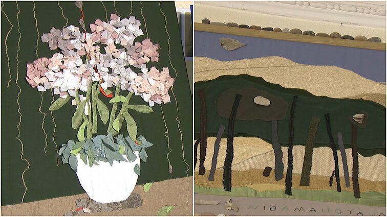 Menininkė pajūrį, mišką ar gėles kuria tekstiliniuose paveiksluose: žiūriu taip, kaip tapytojas žiūri į gamtą