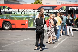 Mobilus vakcinacijos punktas – skiepų autobusas Mobilus vakcinacijos punktas – skiepų autobusas