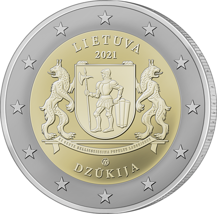 Lietuvos bankas į apyvartą išleidžia proginę Dzūkijai skirtą 2 eurų monetą