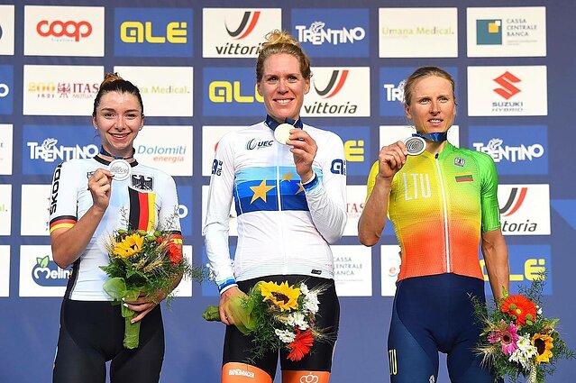 Sportas. Orai. Dviratininkė Rasa Leleivytė iškovojo Europos moterų plento čempionato grupinių lenktynių bronzą