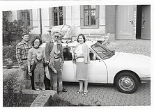 Antanas, Margrit, Sabina ir Andreasas vieši pas Helmutą ir Marlene von Hallerius 1981 m.