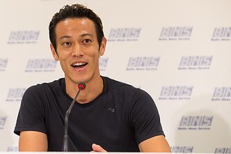 Keisuke Hondos pristatymo spaudos konferencija