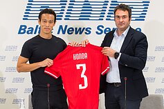 Keisuke Hondos pristatymo spaudos konferencija
