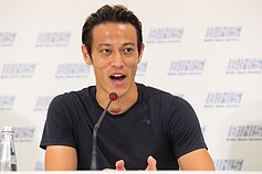 Keisuke Hondos pristatymo spaudos konferencija
