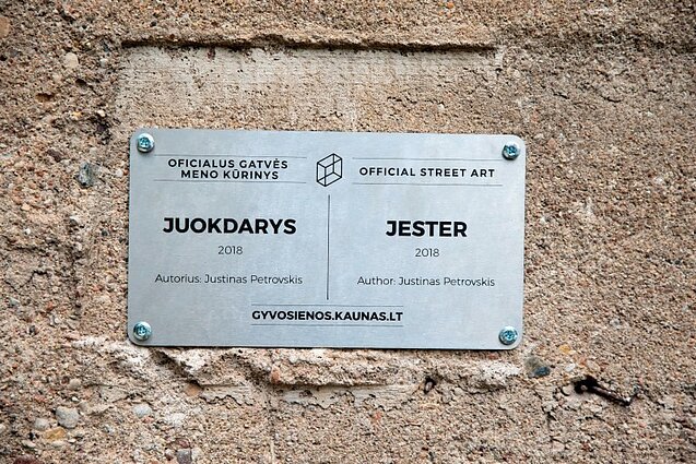 Timotiejus Norvila. Lentelė, žyminti legalų gatvės meno kūrinį Timotiejus Norvila. Lentelė, žyminti legalų gatvės meno kūrinį
