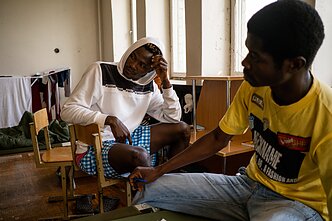 „Kas su mums bus?“, – dažniausia žurnalistams užduodamas migrantų klausimas. „Kas su mums bus?“, – dažniausia žurnalistams užduodamas migrantų klausimas.