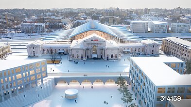 Proposal for Vilnius railway station redevelopment
